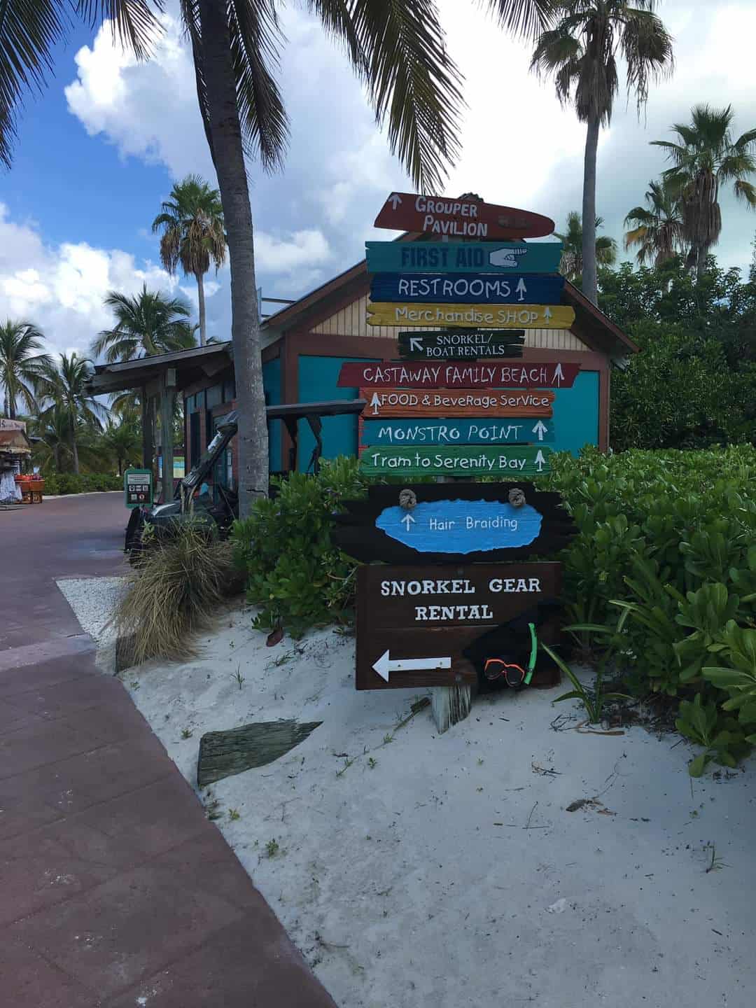 Signage at Castaway Cay