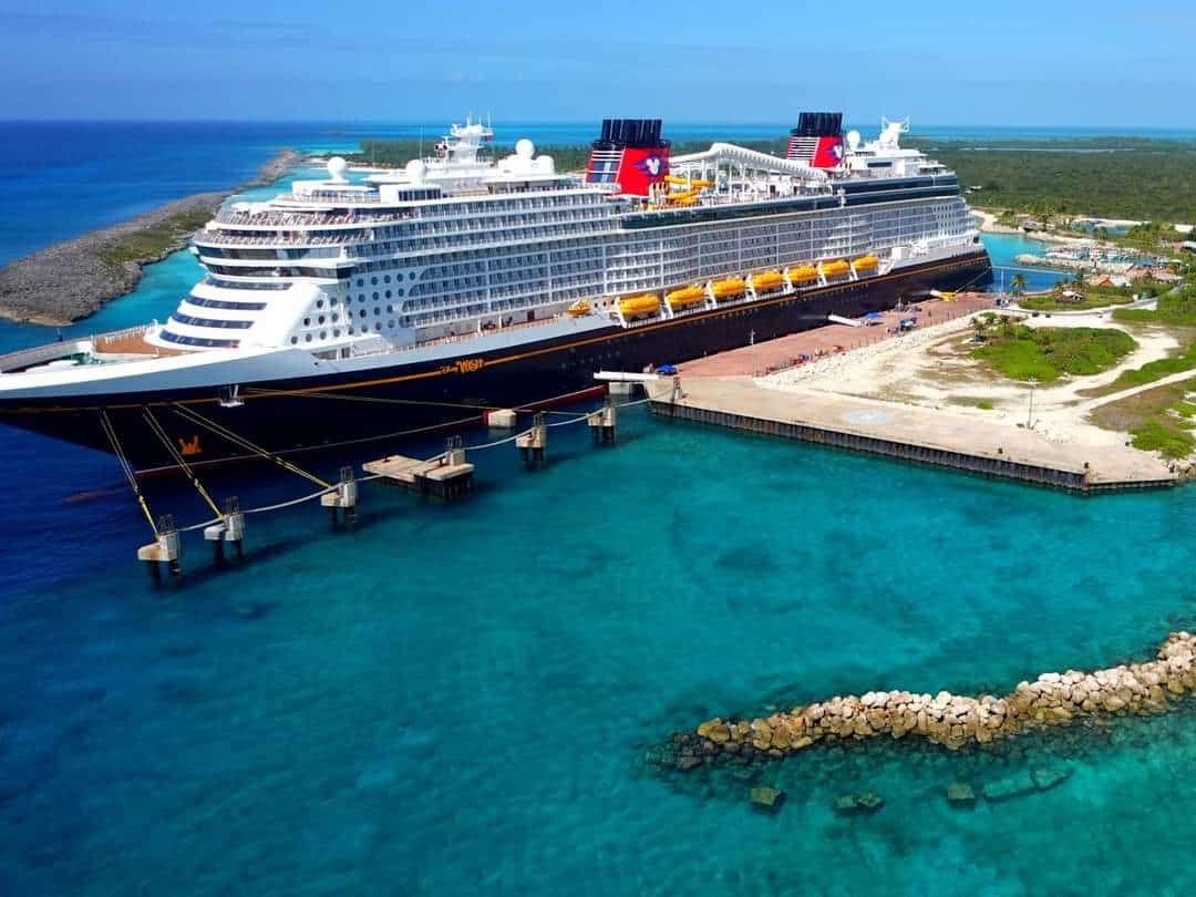 Disney Cruise ship at Castaway Cay