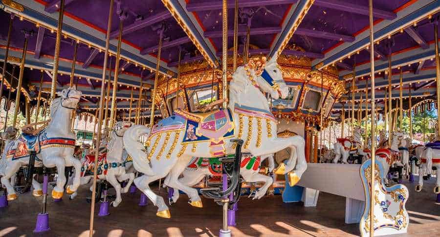 King Arthur's Carousel is a great Disneyland ride for babies. 